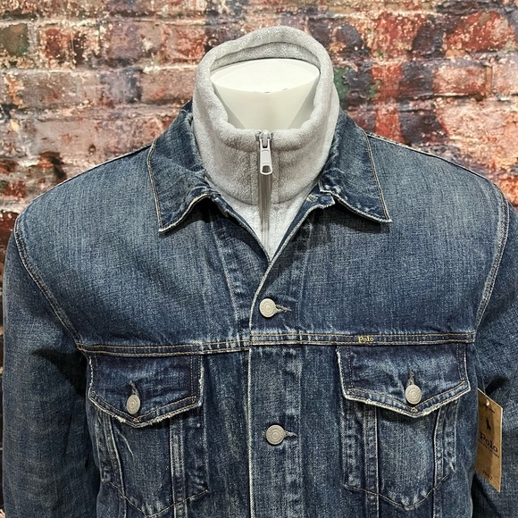 NEW POLO RALPH LAUREN MENS DENIM JEAN TRUCKER JACKET 2X - Picture 5 of 13
